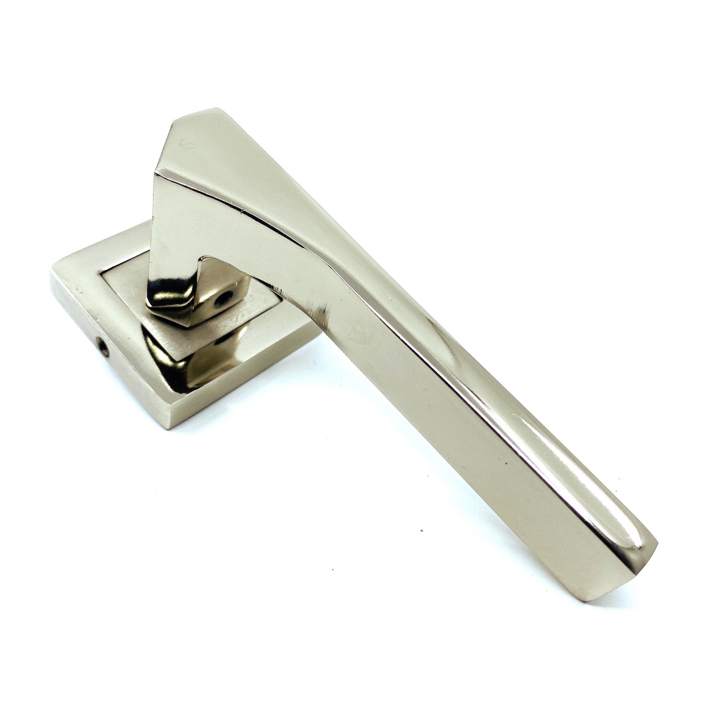İstanbul Door Handles Lotus Çelik Rozetli Nikel Saten Kapı Kolu WC