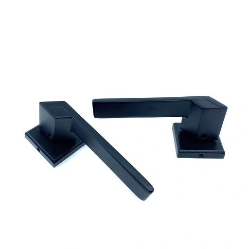Güzel Metal Çanakkale Rozetli Kapı Kolu Mat Siyah image 0