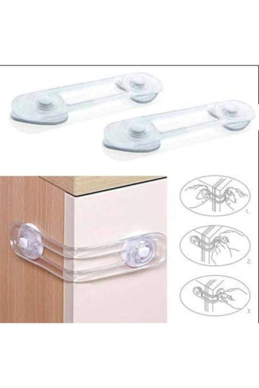 Bebek Çekmece Dolap Güvenlik Kilidi Çok Amaçlı 2 Adet 11 Cm image 0