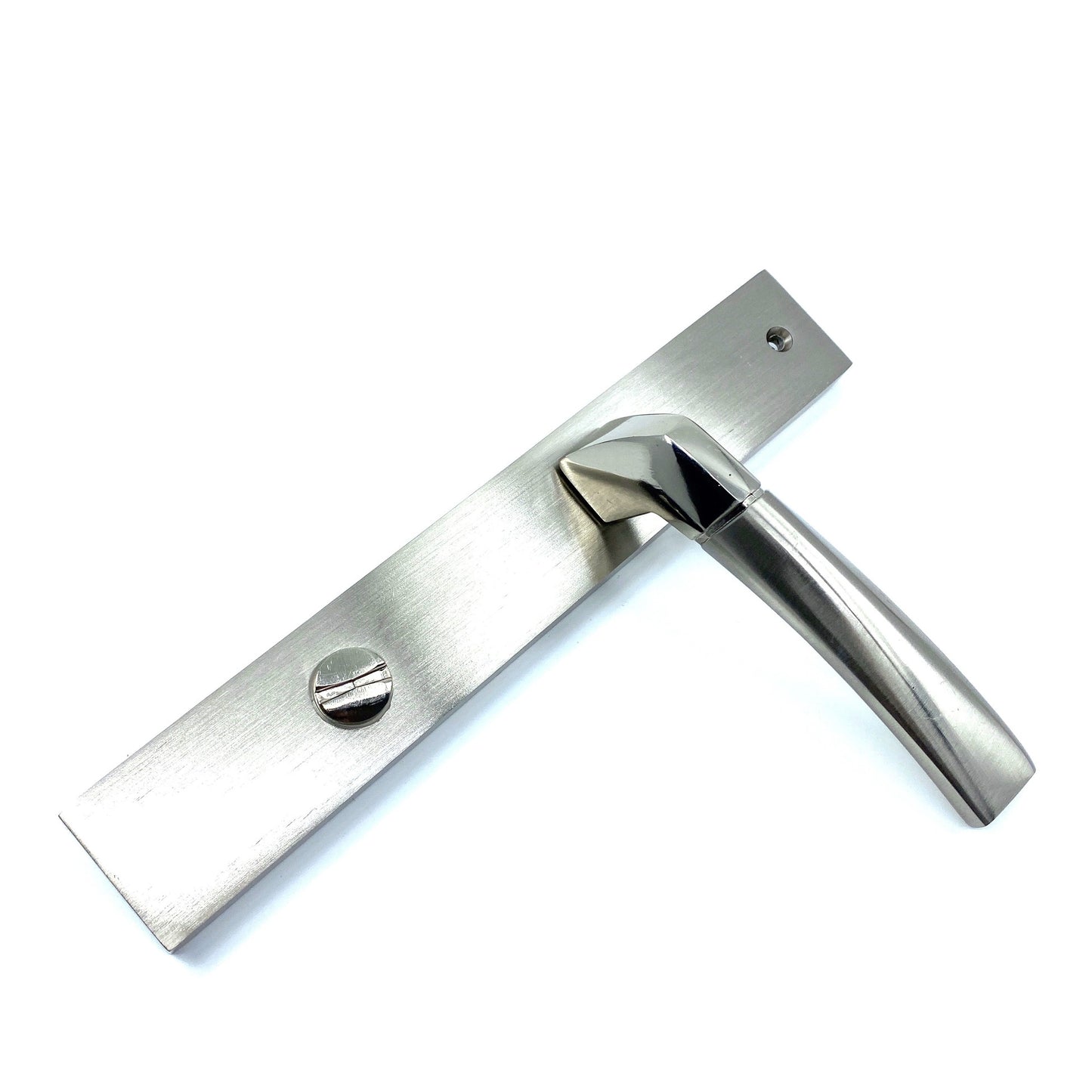 İstanbul Door Handles Kristal Aynalı Nikel Saten Kapı Kolu (WC SAĞ) image 1