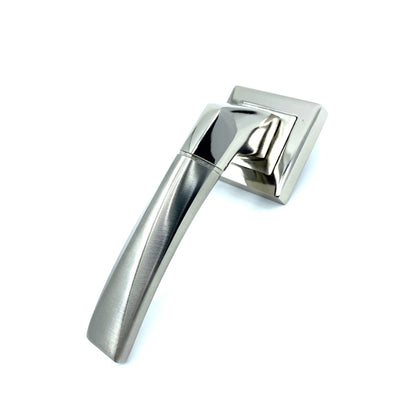 İstanbul Door Handles Kristal Rozetli Kapı Kolu Nikel Saten WC image 2