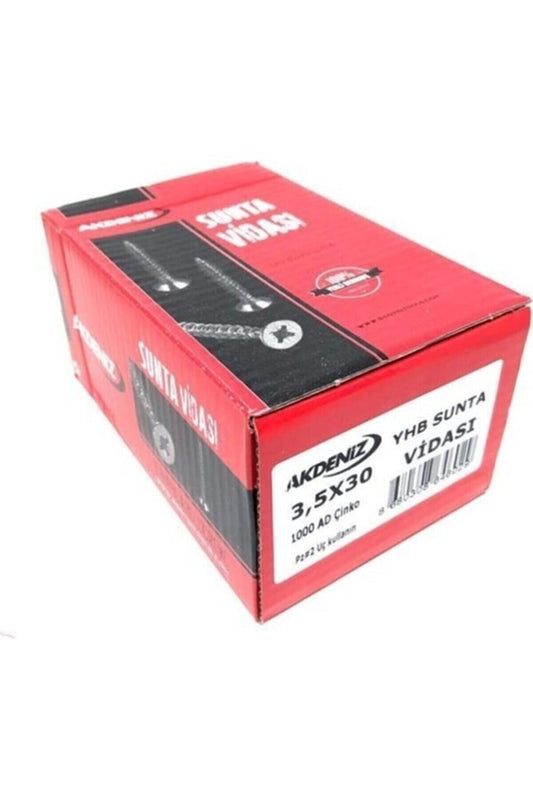 3.5x30 Sunta Vidası Çinko 1000 Adet image 0