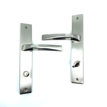 İstanbul Door Handles Kristal Aynalı Nikel Saten Kapı Kolu (WC SAĞ) image 0