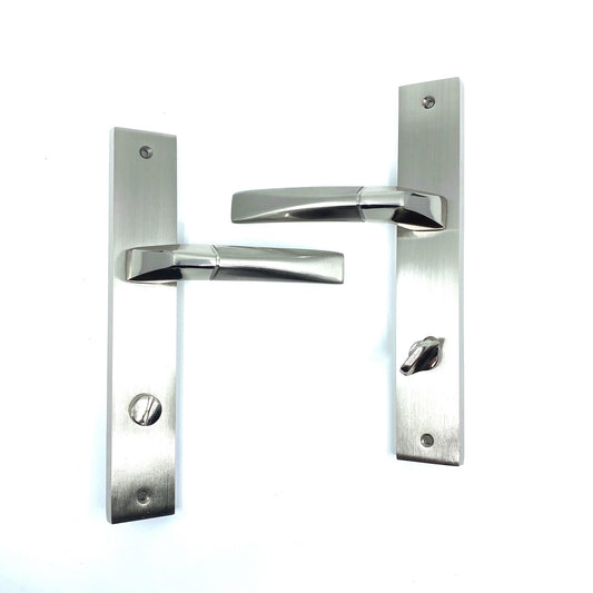 İstanbul Door Handles Kristal Aynalı Nikel Saten Kapı Kolu (WC SAĞ) image 0