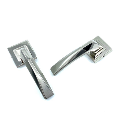 İstanbul Door Handles Kristal Rozetli Kapı Kolu Nikel Saten WC image 1