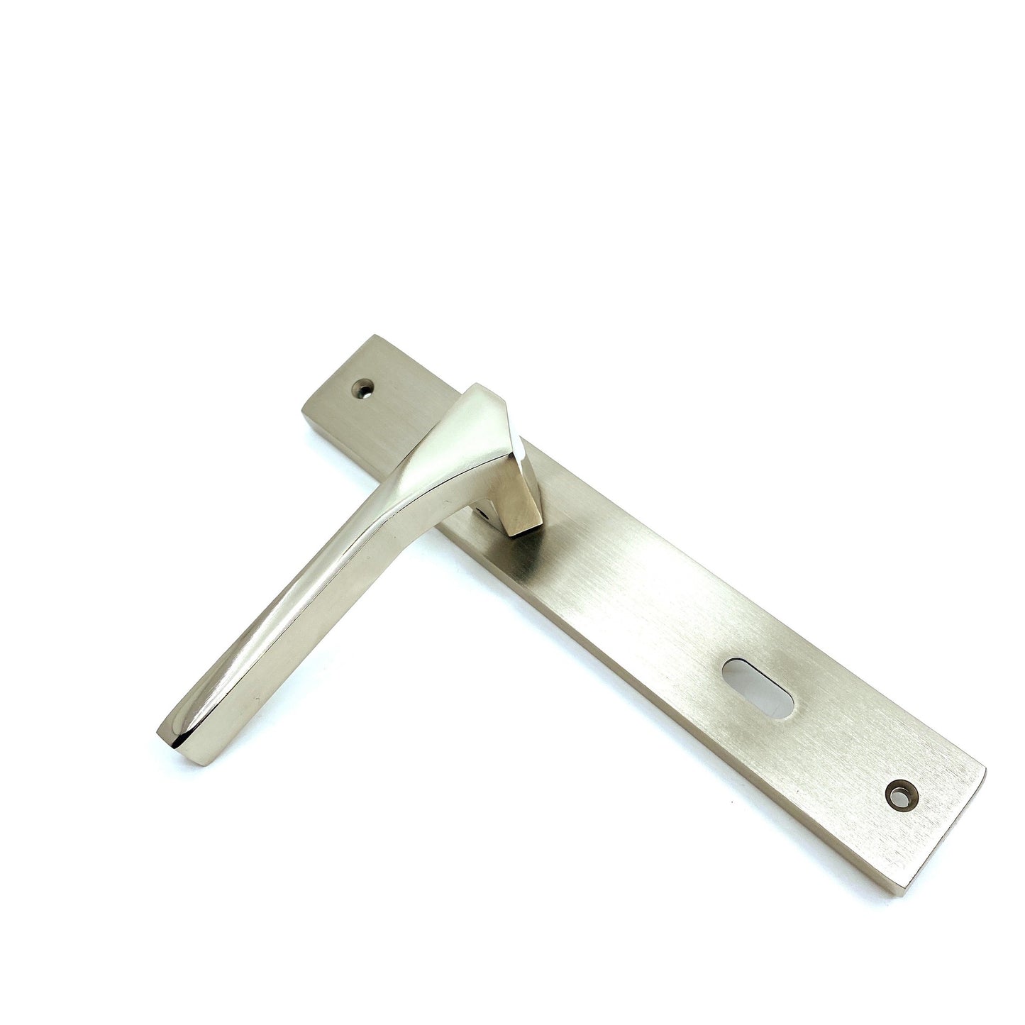 İstanbul Door Handles Lotus Aynalı Nikel Saten Kapı Kolu ODA image 1