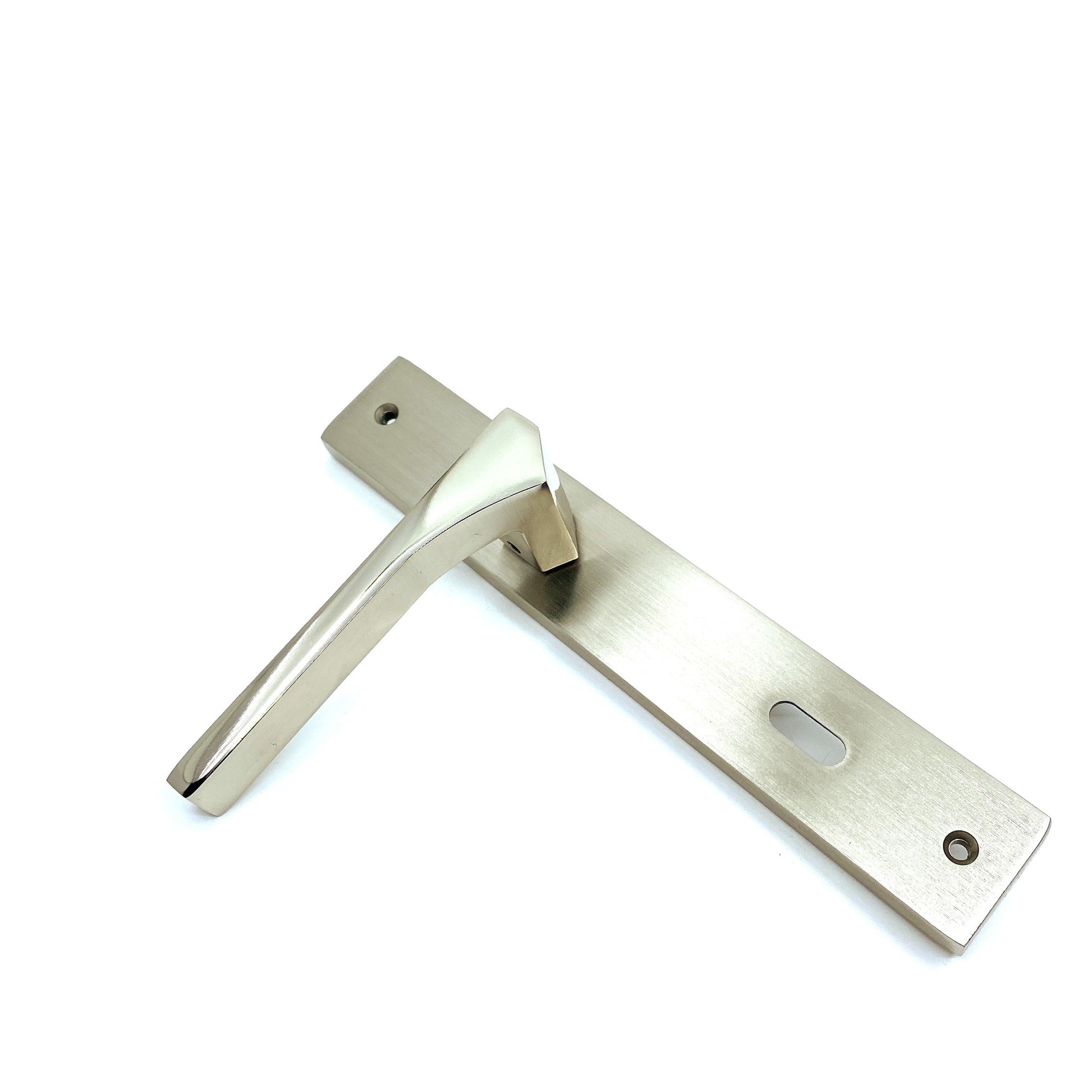 İstanbul Door Handles Lotus Aynalı Nikel Saten Kapı Kolu ODA image 1