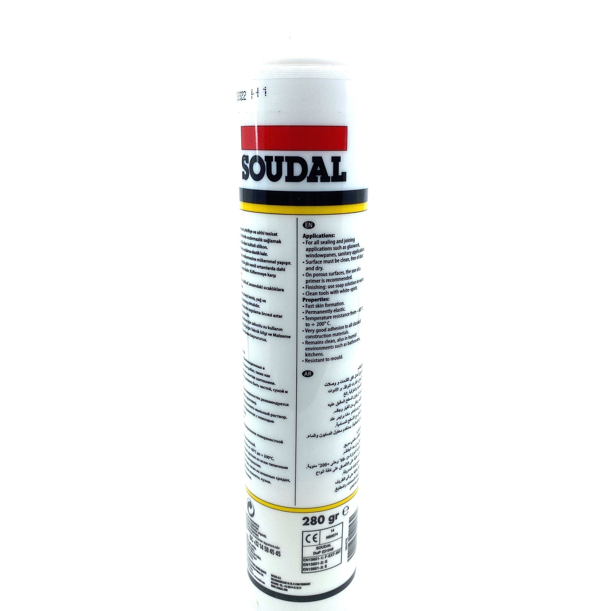 Soudal Beyaz Silikon 280 ml image 1