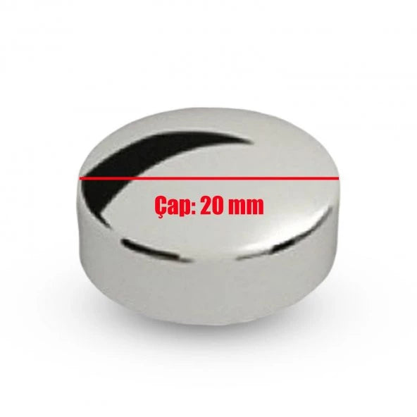 DEKORATİF VİDA KAPAĞI KROM 20MM 10'LU PAKET