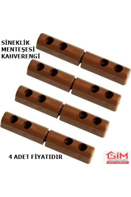 -pimapen Pvc Sineklik Menteşesi Kahverengi 4 Adet image 0