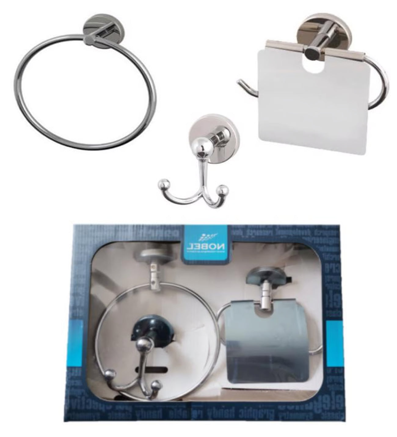 FİESTA BANYO AKSESUAR SETİ 3 LÜ KROM