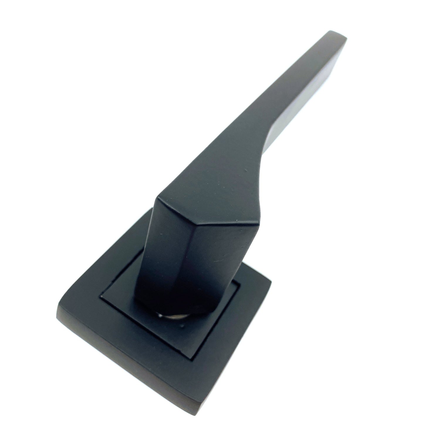İstanbul Door Handle Lotus Mat Siyah Rozetli Kapı Kolu