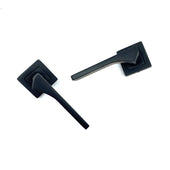 İstanbul Door Handle Lotus Mat Siyah Rozetli Kapı Kolu görsel 8