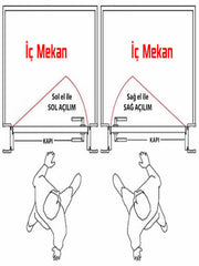 İstanbul Door Handles Kristal Aynalı Nikel Saten Kapı Kolu (WC SOL)
