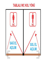 İstanbul Door Handles Kristal Aynalı Nikel Saten Kapı Kolu (WC SOL)