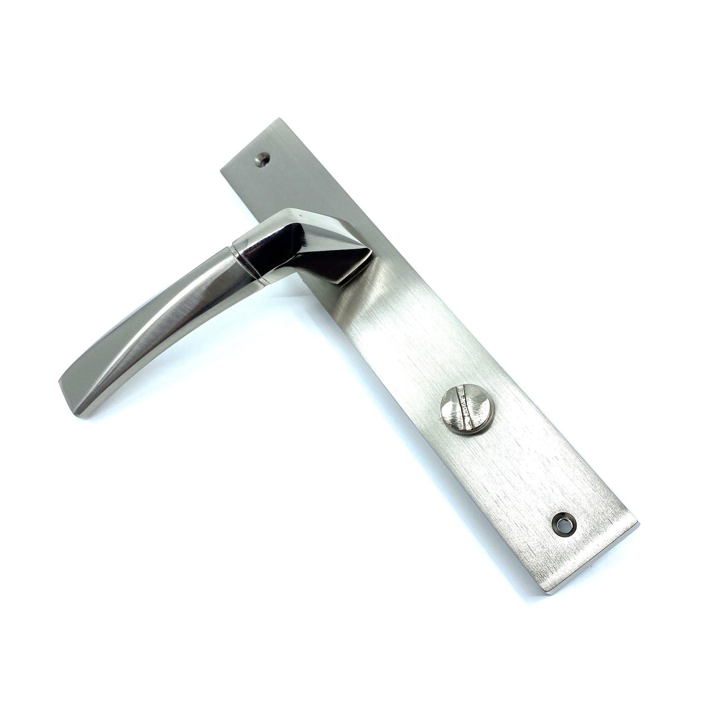 İstanbul Door Handles Kristal Aynalı Nikel Saten Kapı Kolu (WC SOL)