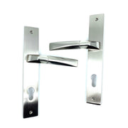 İstanbul Door Handles Kristal Aynalı Nikel Saten Kapı Kolu YALE