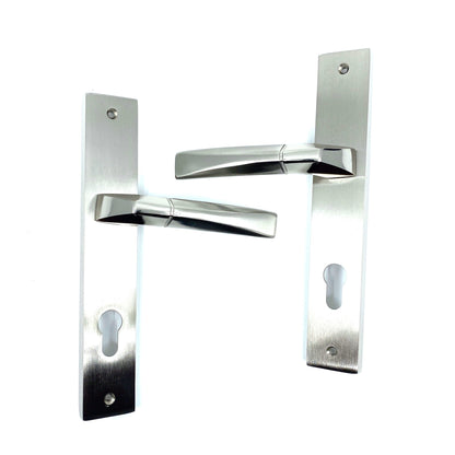 İstanbul Door Handles Kristal Aynalı Nikel Saten Kapı Kolu YALE