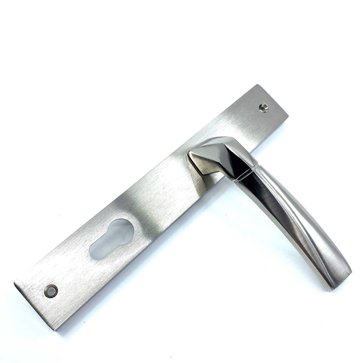 İstanbul Door Handles Kristal Aynalı Nikel Saten Kapı Kolu YALE