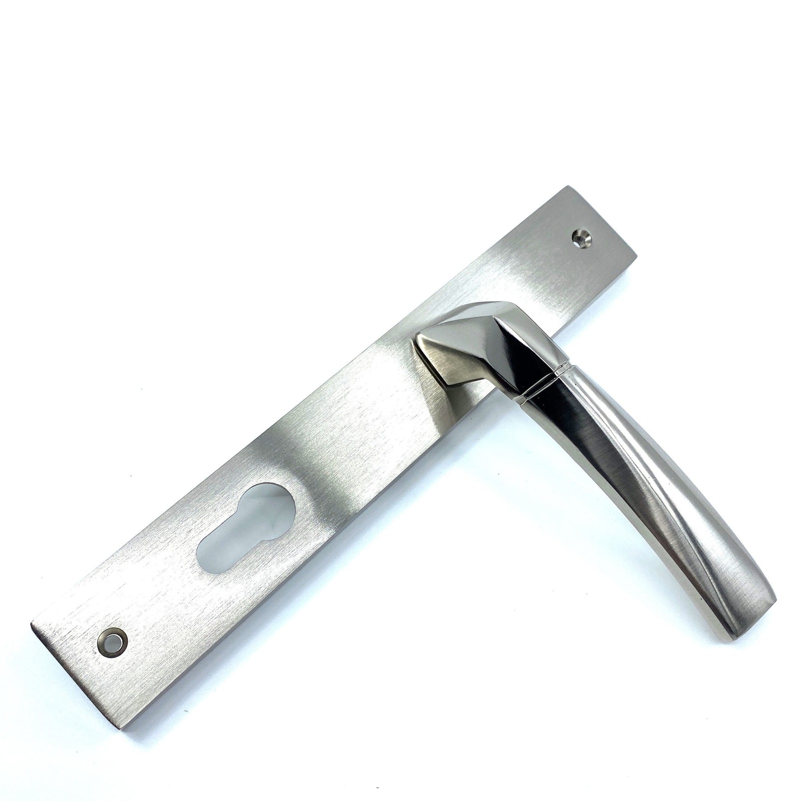 İstanbul Door Handles Kristal Aynalı Nikel Saten Kapı Kolu YALE