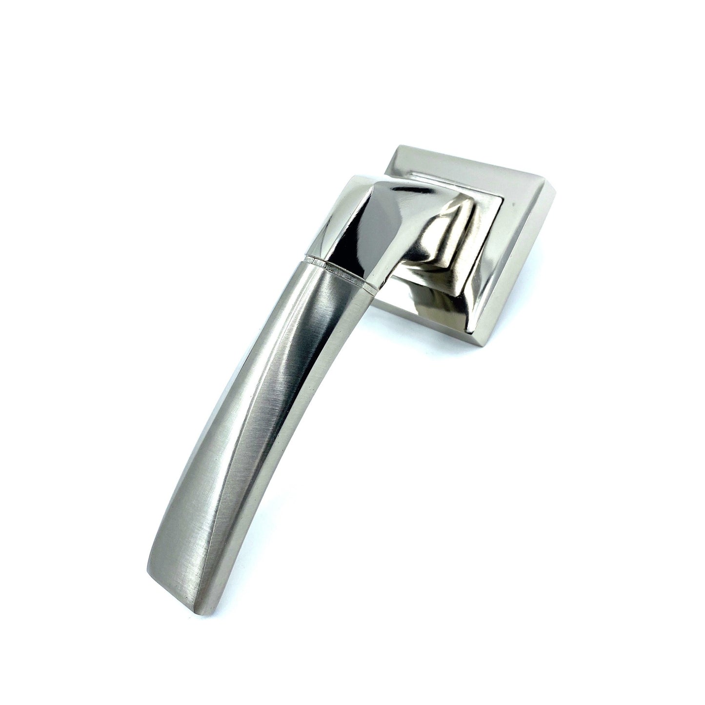 İstanbul Door Handles Kristal Rozetli Kapı Kolu Nikel Saten Yale