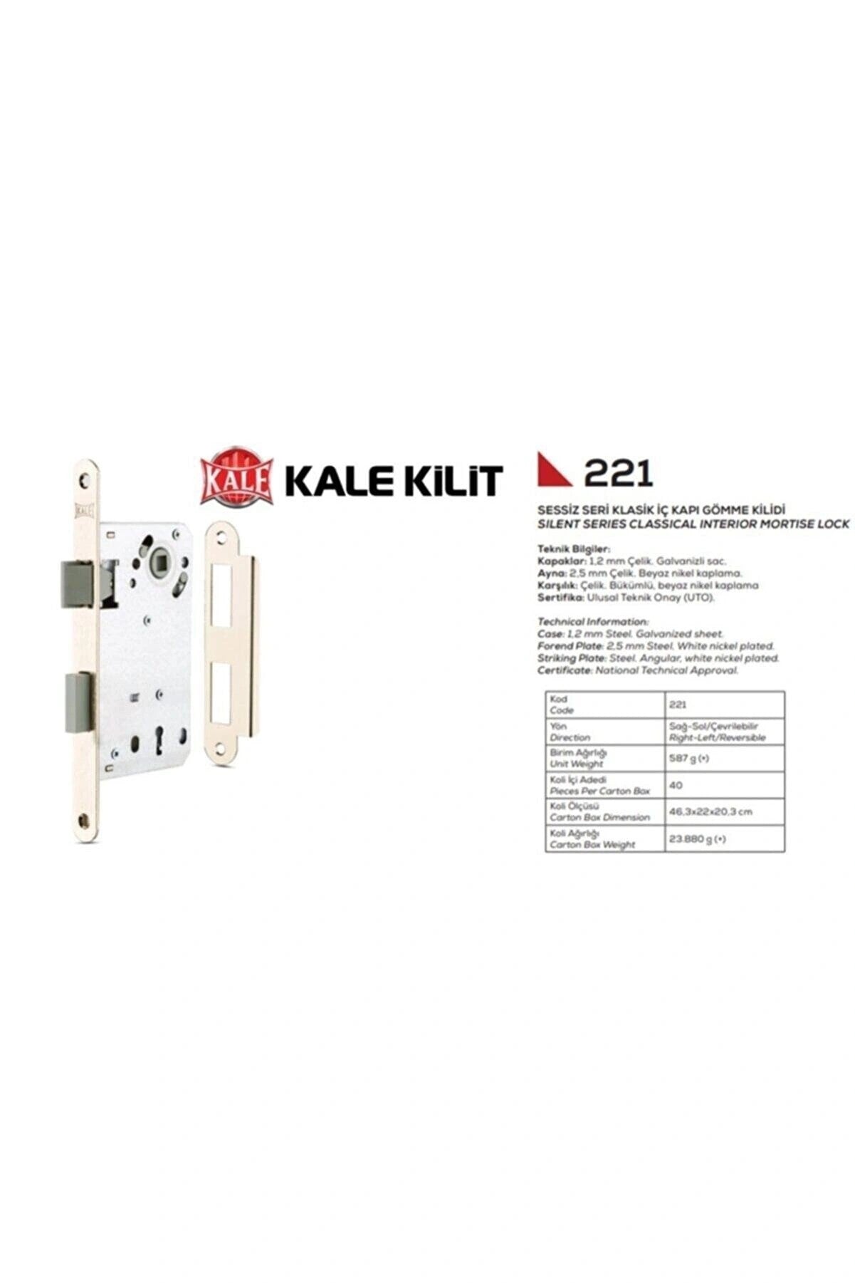 KALE 221 Oda Kilidi 50mm Sessiz Plastik Dilli Kilit 50 Mm