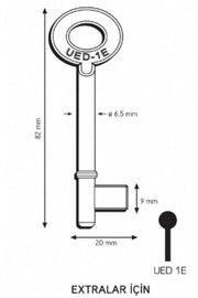 Maymuncuk Oda Kapısı Anahtarı Her Kilidi Açan Anahtarlar-2 Adet - 11mm-13 Mm