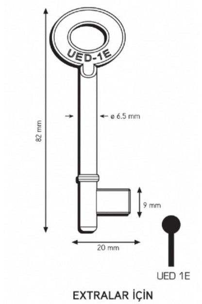 Maymuncuk Oda Kapısı Anahtarı Her Kilidi Açan Anahtarlar-2 Adet - 11mm-13 Mm