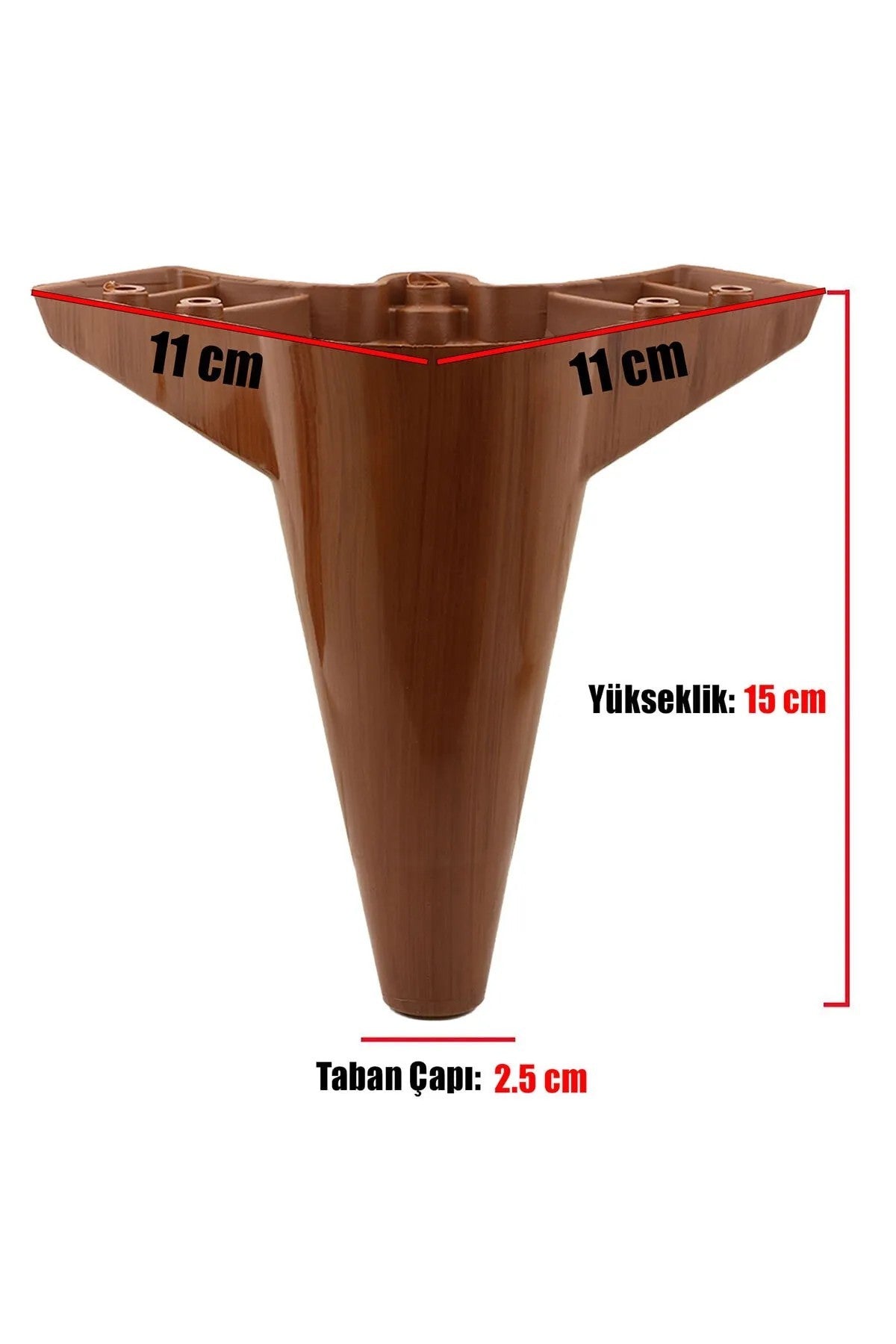 Asya Ayak Ceviz 15 cm Tv Ünitesi, Koltuk Altı , Dolap Ayağı, Koltuk Mobilya Yükseltici