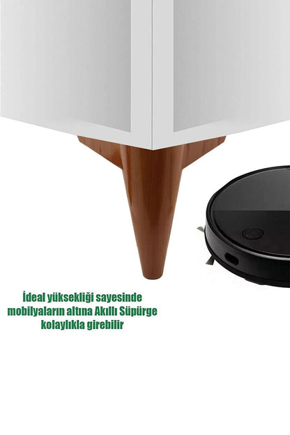 Asya Ayak Ceviz 15 cm Tv Ünitesi, Koltuk Altı , Dolap Ayağı, Koltuk Mobilya Yükseltici