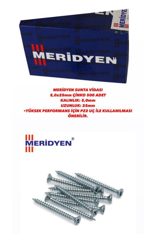 Sunta Vidası 5,0x25 Mm Çinko 500 Adet