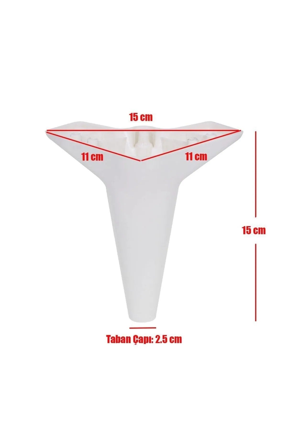 Asya Beyaz Ayak 15 Cm - Tv Ünitesi, Koltuk Altı , Dolap Ayağı