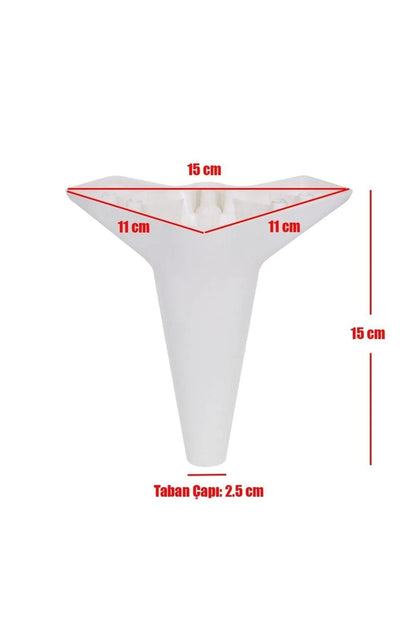 Asya Beyaz Ayak 15 Cm - Tv Ünitesi, Koltuk Altı , Dolap Ayağı