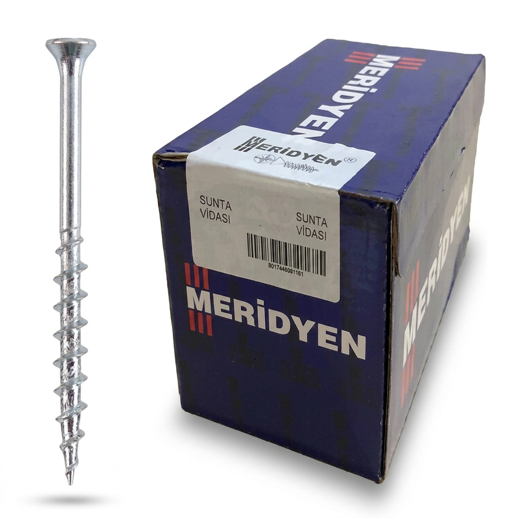 Meridyen 4,0 x 70 Yıldız Sunta Vidası Paket