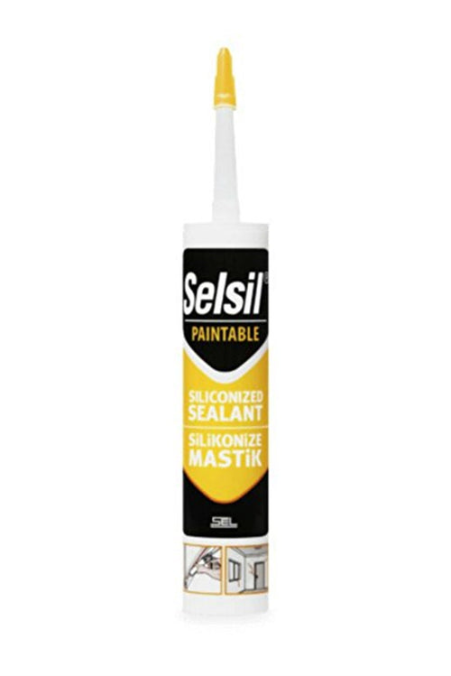 Selsil Silikonize Akrilik Mastik Antrasit Gri 500 gr