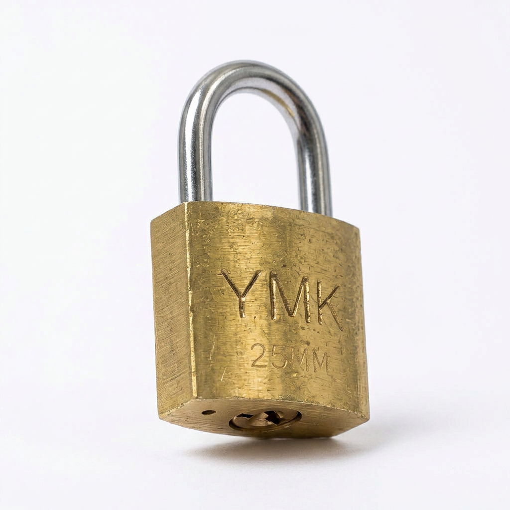 YMK SARI BOYALI DÖKÜM ASMA KİLİT 25mm