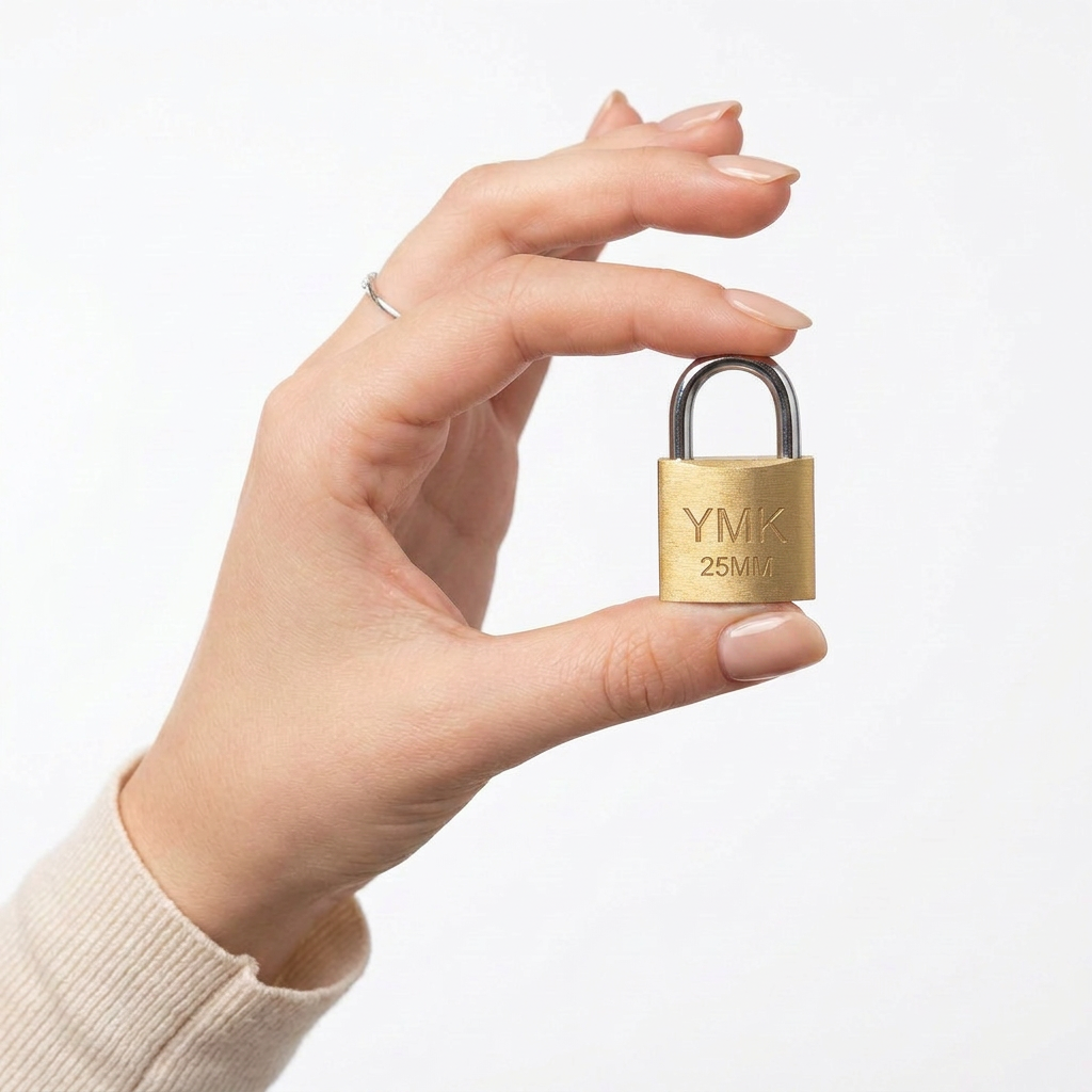 YMK SARI BOYALI DÖKÜM ASMA KİLİT 25mm