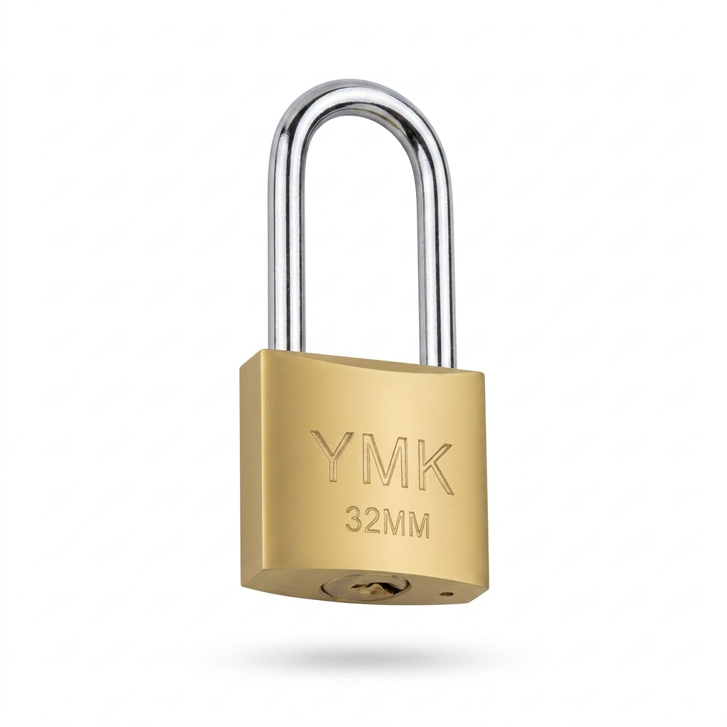 YMK SARI BOYALI UZUN KANCALI DÖKÜM ASMA KİLİT 32mm