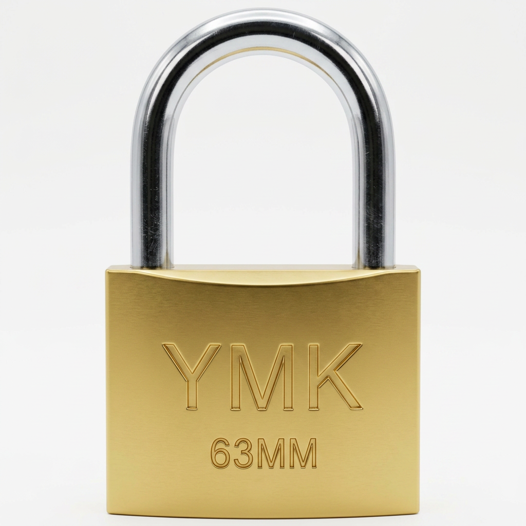 YMK SARI BOYALI DÖKÜM ASMA KİLİT 63mm